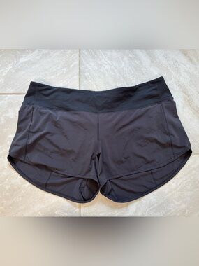 lululemon Black Running Shorts 14 Tall